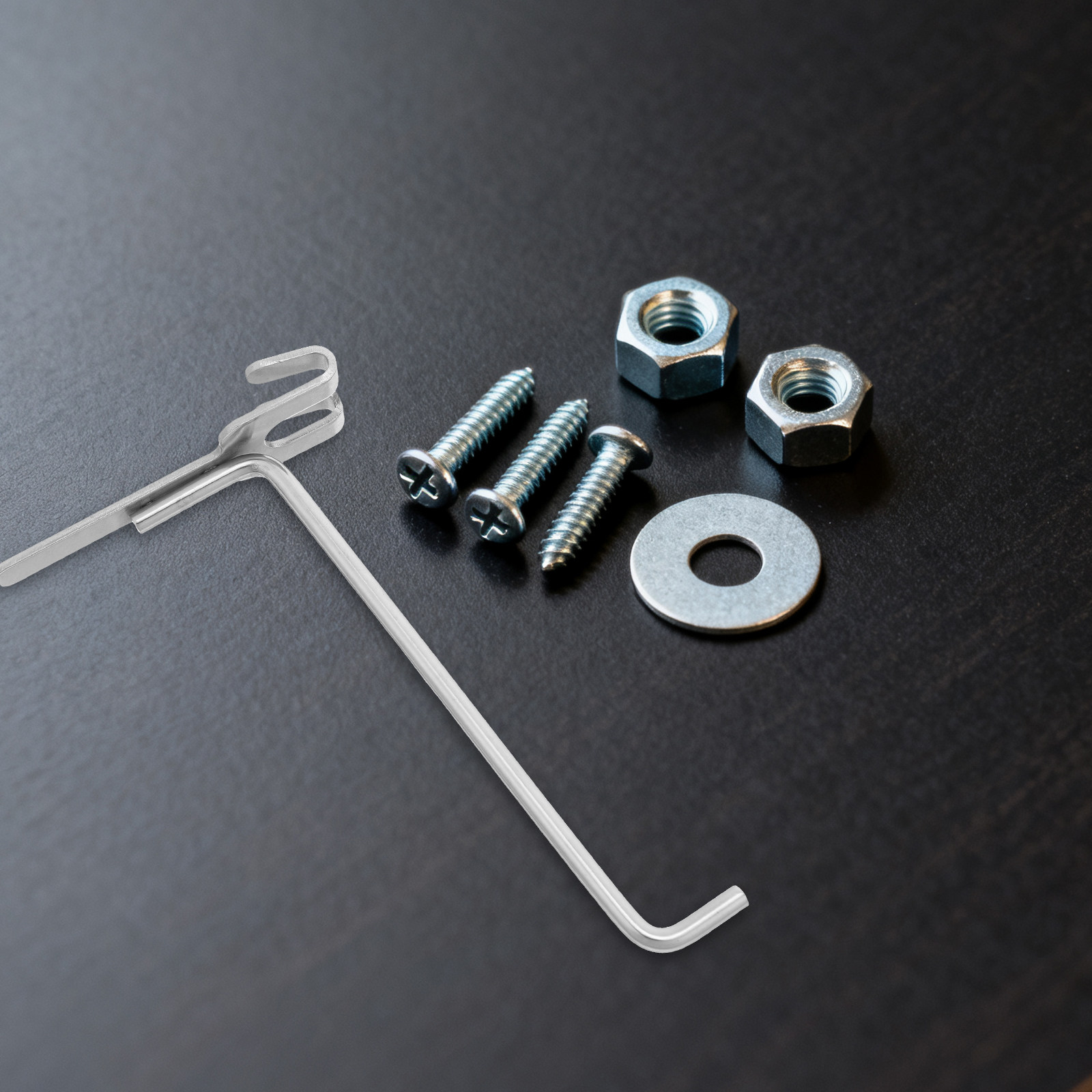 Workshop Tools Shelf - ตะขอแขวนแบบเพ็กบอร์ด 6 ชิ้น สแตนเลส แข็งแรงทนทาน อุปกรณ์เสริมสำหรับชั้นวางลวดอเนกประสงค์