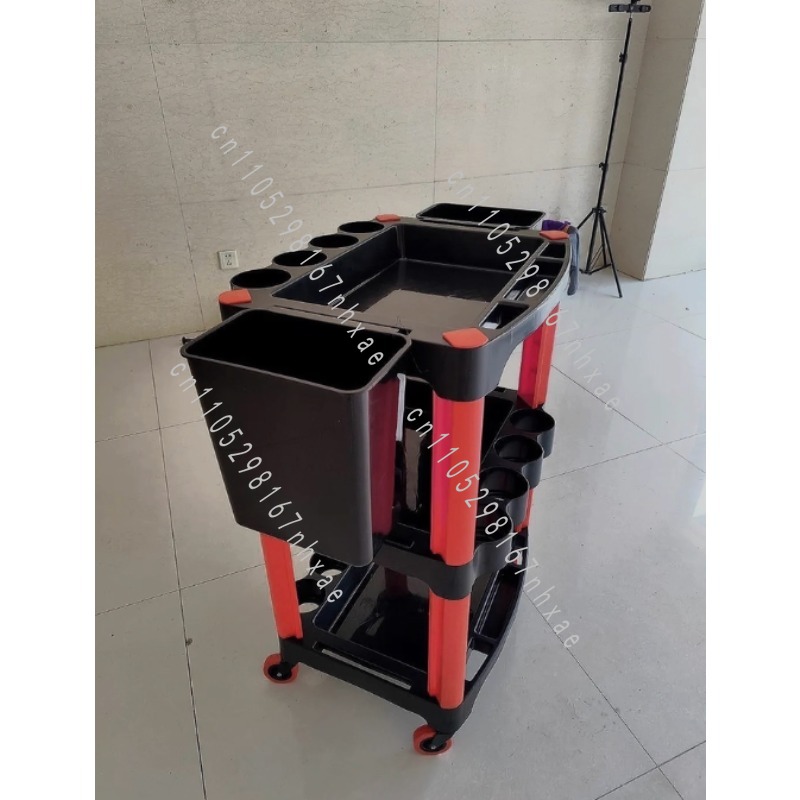 Tools Trolley For Workshop - รถเข็นอเนกประสงค์สำหรับช่างแต่งหน้า ล้างรถ และใช้งานในโรงรถที่บ้าน พร้อมชั้นวางอุปกรณ์ความงาม 3 ชั้น