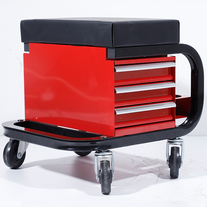 Tools Trolley For Workshop - รถเข็นเครื่องมือแบบล็อคได้ กล่องเก็บเครื่องมือแบบมีล้อ งานหนัก ทำจากสแตนเลส 3 ลิ้นชัก