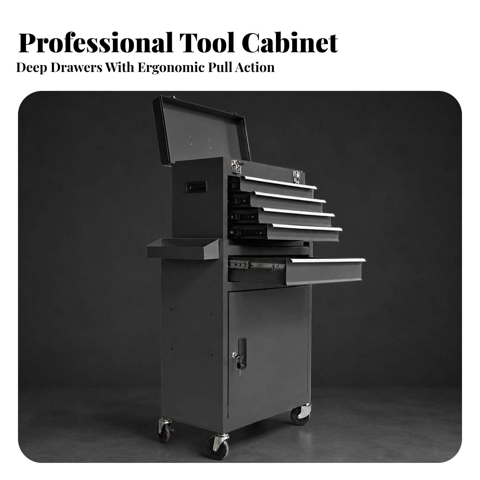 Tools Trolley For Workshop - รถเข็นเครื่องมือพร้อมล้อ รถเข็นเครื่องมือแบบมีล้อพร้อมกุญแจล็อค รถเข็นเครื่องมือพร้อมลิ้นชัก รถเข็นสำหรับงานซ่อมพร้อมตู้ล็อคในตัว