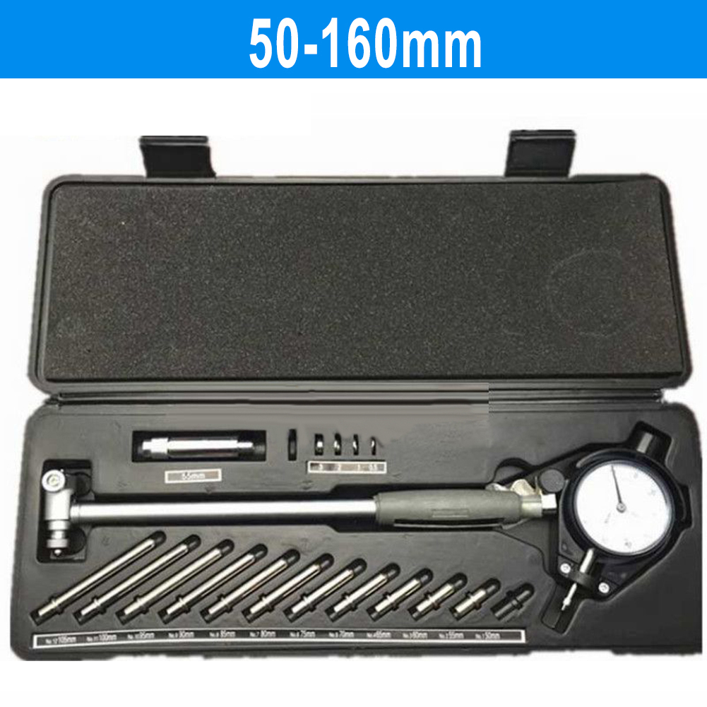 Workshop Tools In Engineering - เกจวัดขนาดรูแบบดิจิตอลที่มีความแม่นยำ 0.01 มม. พร้อมชุดหัววัด 12 ชิ้นสำหรับการวัดเส้นผ่านศูนย์กลางภายในอย่างแม่นยำในงานวิศวกรรมและโรงงาน