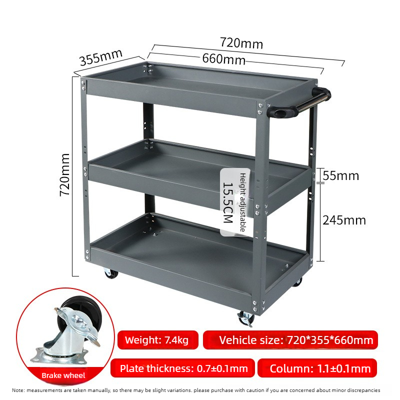 รถเข็นเครื่องมือช่างพร้อมล้อ ก - Tools Trolley For Workshop บทวิจารณ์และราคา