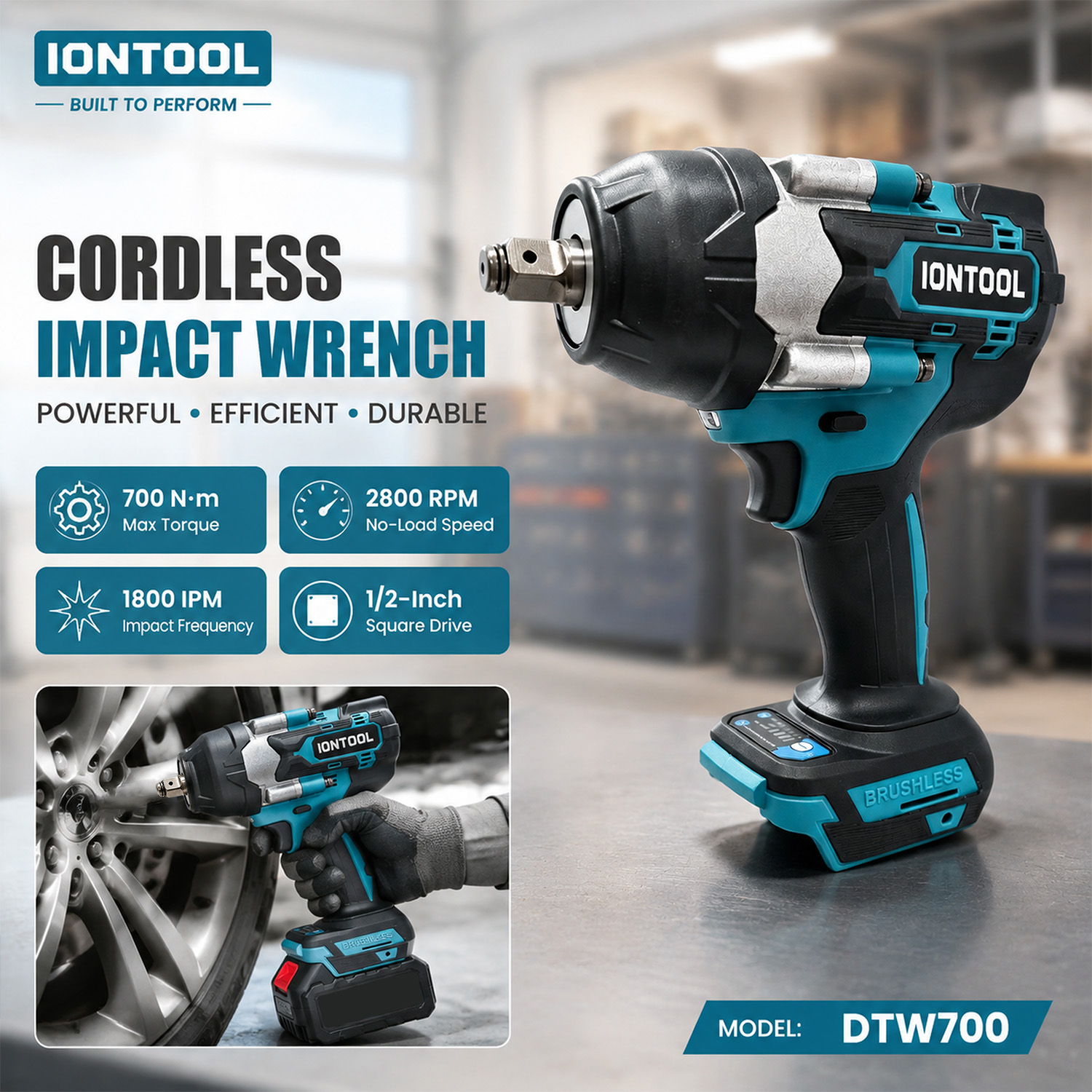 IONTOOL DTW700 ประแจกระแทกไร้ส - Workshop Tools In Engineering บทวิจารณ์และราคา