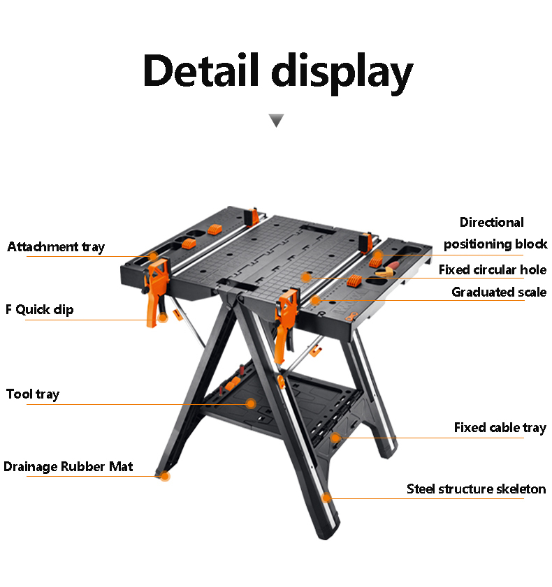 WX051 เครื่องเลื่อยโต๊ะงานไม้แ - Workbench Portable Fold บทวิจารณ์และราคา