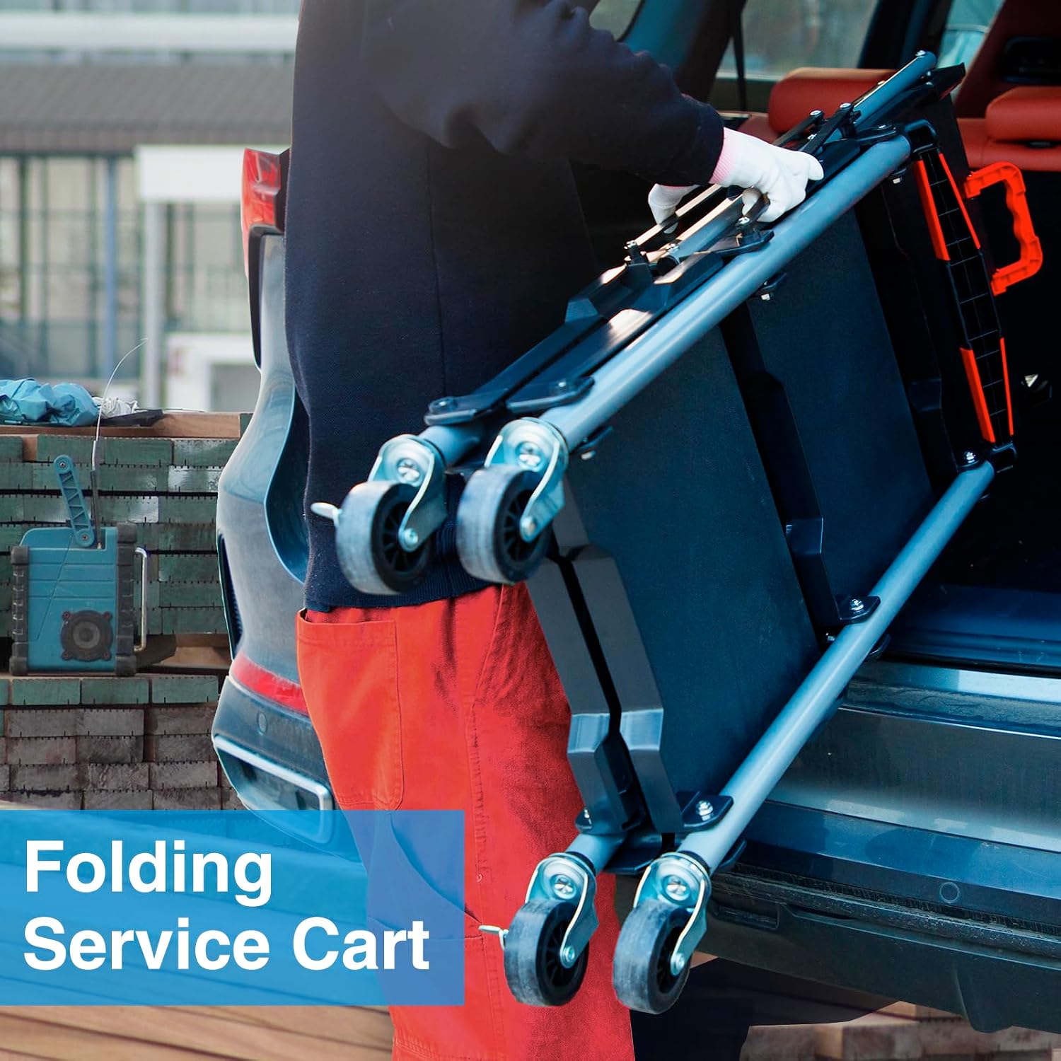 รถเข็นอเนกประสงค์แบบพับได้ 3 ช - Tools Trolley For Workshop บทวิจารณ์และราคา